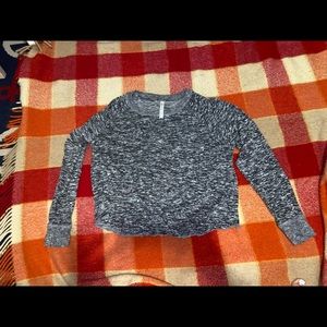 Never Worn Heather Gray Light Sweater Slight Crop